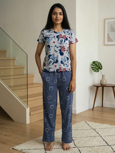 Pyjama Set-Grey Mickey Soft Cotton