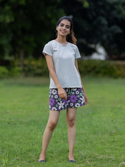 Shorts Set-Purple Dreams Soft Cotton