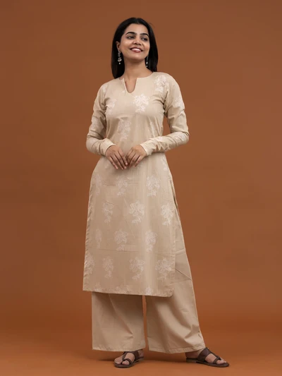 Pearl Elegant Beige Kurta Set